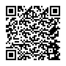 Codice QR per il numero di telefono +26774843737