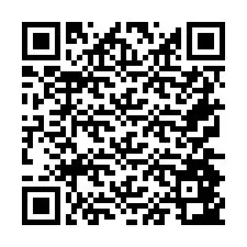 Codice QR per il numero di telefono +26774843775