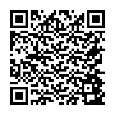 Codice QR per il numero di telefono +26774843776