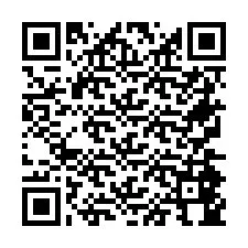 QR-code voor telefoonnummer +26774844872