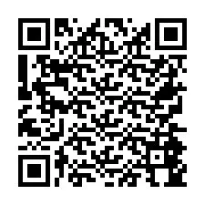 QR Code pour le numéro de téléphone +26774844874