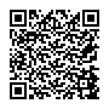 Codice QR per il numero di telefono +26774847105