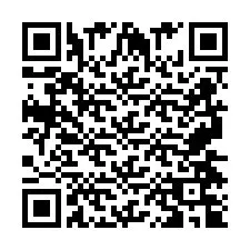 QR код за телефонен номер +2697474977