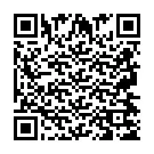 Código QR para número de telefone +2697475222