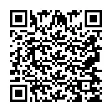 Código QR para número de telefone +2697475227