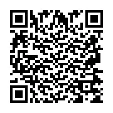 QR-code voor telefoonnummer +2697475406