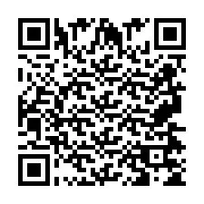 QR код за телефонен номер +2697475417