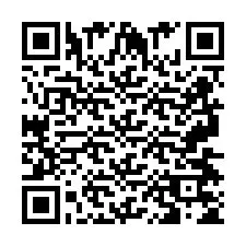 QR-code voor telefoonnummer +2697475435