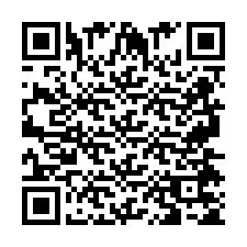 Codice QR per il numero di telefono +2697475596