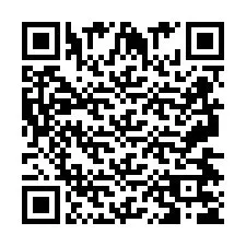 Codice QR per il numero di telefono +2697475621