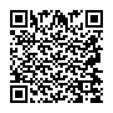 QR код за телефонен номер +2697475622