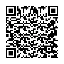 Codice QR per il numero di telefono +2697475666