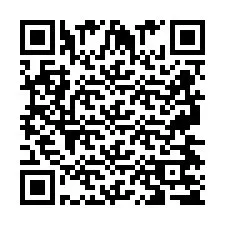 Codice QR per il numero di telefono +2697475722