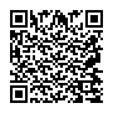 QR-code voor telefoonnummer +2697475723