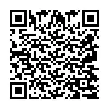 Codice QR per il numero di telefono +2697475768