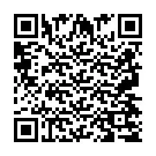 QR код за телефонен номер +2697475769