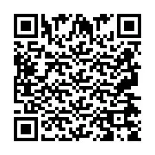 Codice QR per il numero di telefono +2697475889