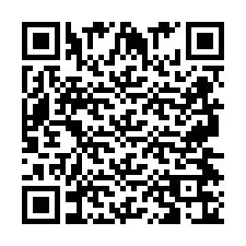 QR-code voor telefoonnummer +2697476026