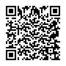 QR-code voor telefoonnummer +2697476042