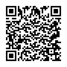 Codice QR per il numero di telefono +2697476071