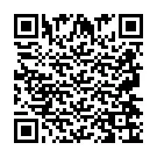 QR код за телефонен номер +2697476072