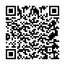 QR код за телефонен номер +2697476087