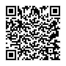 QR код за телефонен номер +2697476121