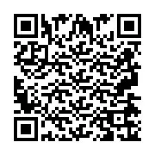 Código QR para número de telefone +2697476185