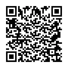 Código QR para número de telefone +2697476187