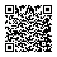 Codice QR per il numero di telefono +2697476276