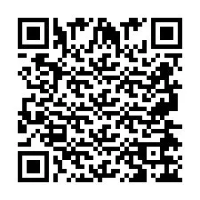 QR код за телефонен номер +2697476286