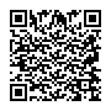 Codice QR per il numero di telefono +2697476422