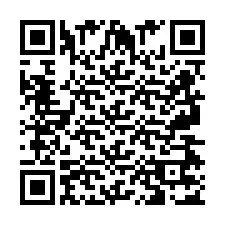 QR код за телефонен номер +2697477008