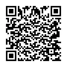 Codice QR per il numero di telefono +2697477078