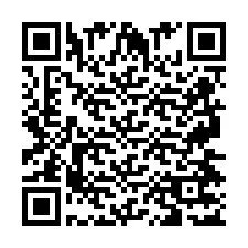 QR-code voor telefoonnummer +2697477162