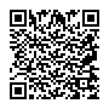 QR код за телефонен номер +2697477403