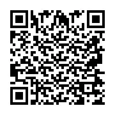 QR код за телефонен номер +2697477406