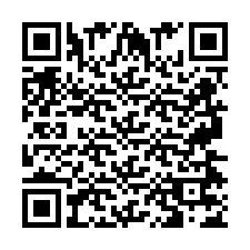 Codice QR per il numero di telefono +2697477412