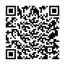 QR код за телефонен номер +2697477413