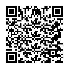 QR-code voor telefoonnummer +2697477422