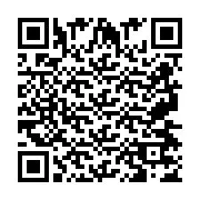 Codice QR per il numero di telefono +2697477433