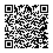 Codice QR per il numero di telefono +2697477476