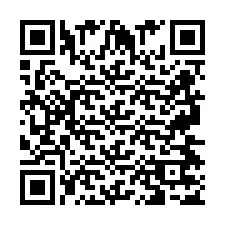 Codice QR per il numero di telefono +2697477522