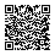Codice QR per il numero di telefono +2697477536
