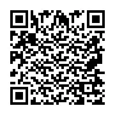 Codice QR per il numero di telefono +2697477547