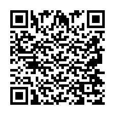 Codice QR per il numero di telefono +2697477576