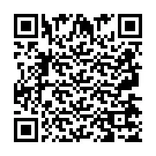 QR-code voor telefoonnummer +2697477590