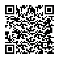 Codice QR per il numero di telefono +2697477599