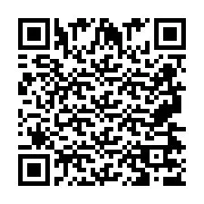 Codice QR per il numero di telefono +2697477607