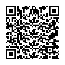 Codice QR per il numero di telefono +2697477623